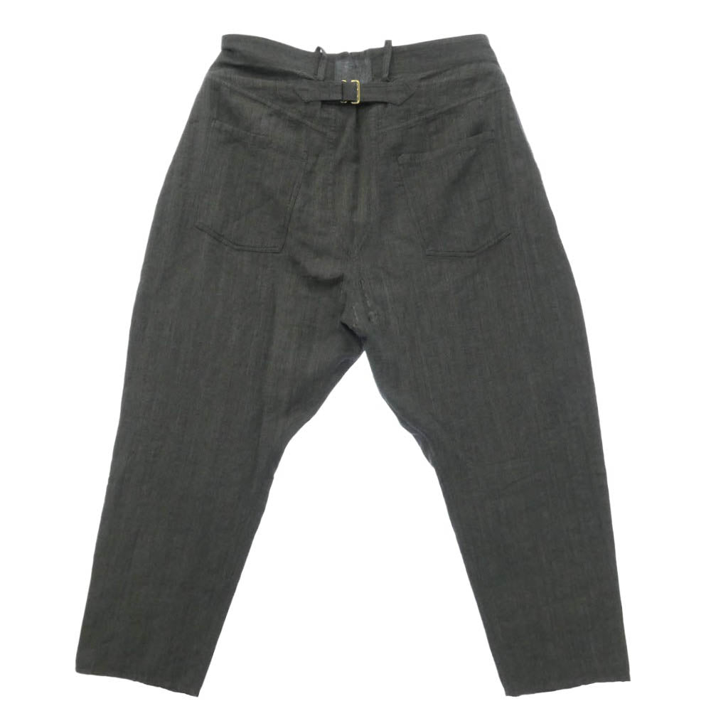 アラキユウ GULLAM別注 ELP04 Special ELKOWL Cropped Pants Diamond Herringbone Grey ダイヤモンド ヘリンボーン ウール リネン クロップド パンツ グレー系 1【中古】