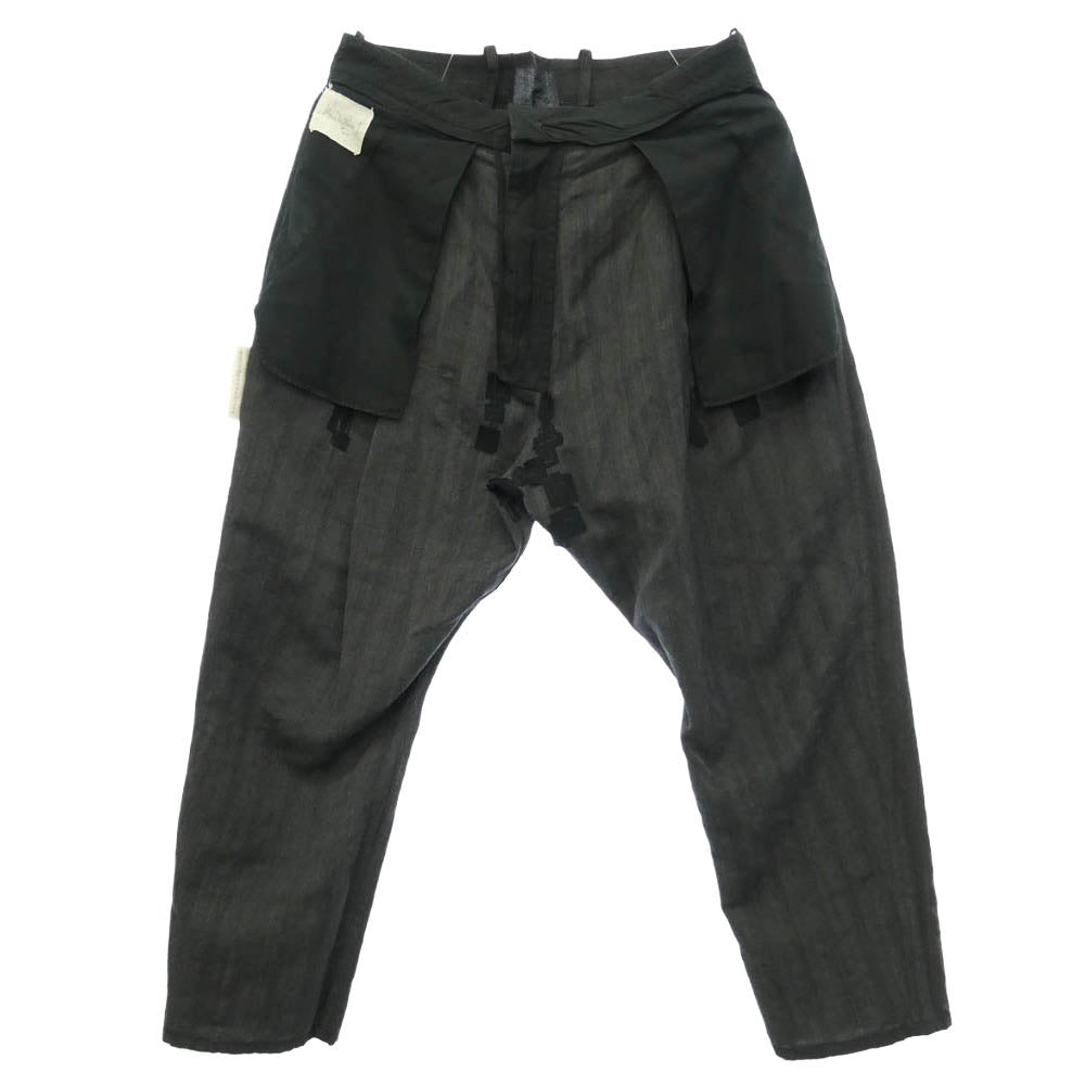 アラキユウ GULLAM別注 ELP04 Special ELKOWL Cropped Pants Diamond Herringbone Grey ダイヤモンド ヘリンボーン ウール リネン クロップド パンツ グレー系 1【中古】