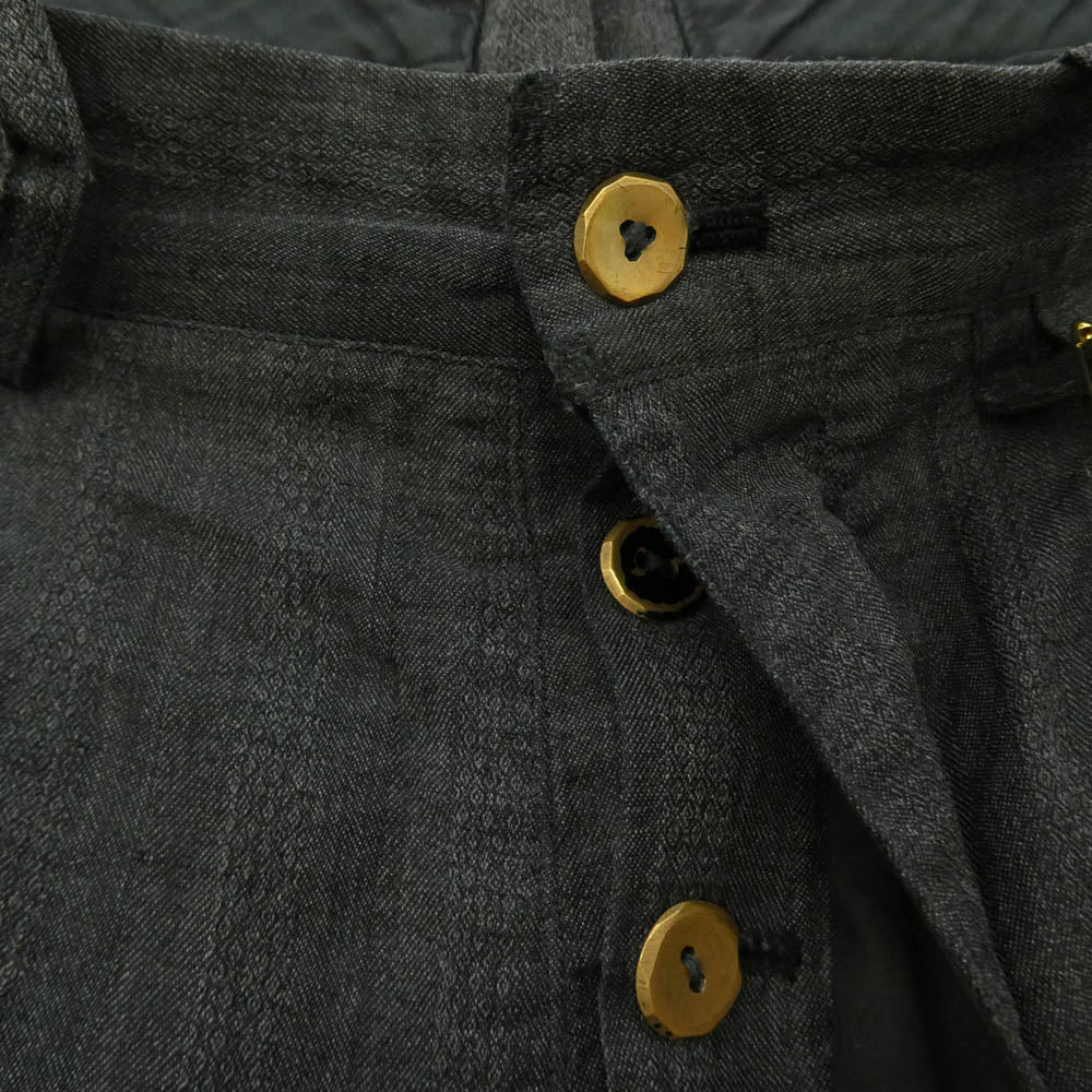 アラキユウ GULLAM別注 ELP04 Special ELKOWL Cropped Pants Diamond Herringbone Grey ダイヤモンド ヘリンボーン ウール リネン クロップド パンツ グレー系 1【中古】