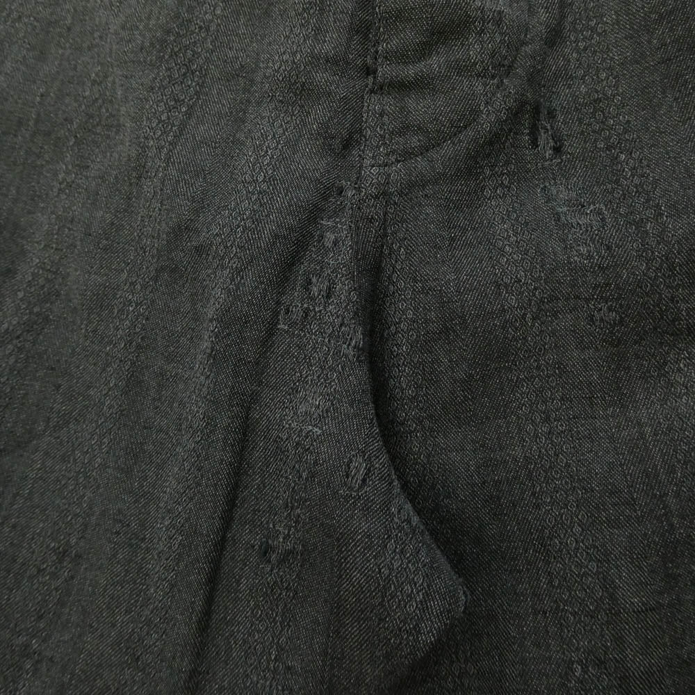 アラキユウ GULLAM別注 ELP04 Special ELKOWL Cropped Pants Diamond Herringbone Grey ダイヤモンド ヘリンボーン ウール リネン クロップド パンツ グレー系 1【中古】