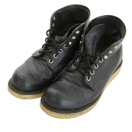RED WING レッドウィング 8165 刺繍羽根タグ クラシックラウンド レザー ワークブーツ ブラック系 7D【中古】