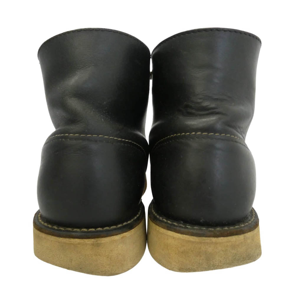 RED WING レッドウィング 8165 刺繍羽根タグ クラシックラウンド レザー ワークブーツ ブラック系 7D【中古】
