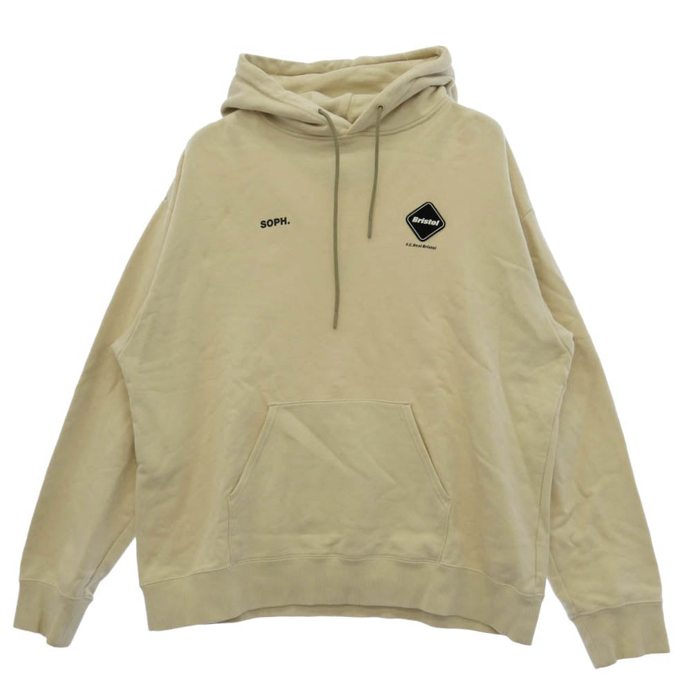 F.C.R.B. エフシーアールビー 24SS FCRB-240078 HOOD LOGO TEAM SWEAT HOODIE フード ロゴ チーム スウェット プルオーバー パーカー フーディー オフホワイト系 XL【中古】