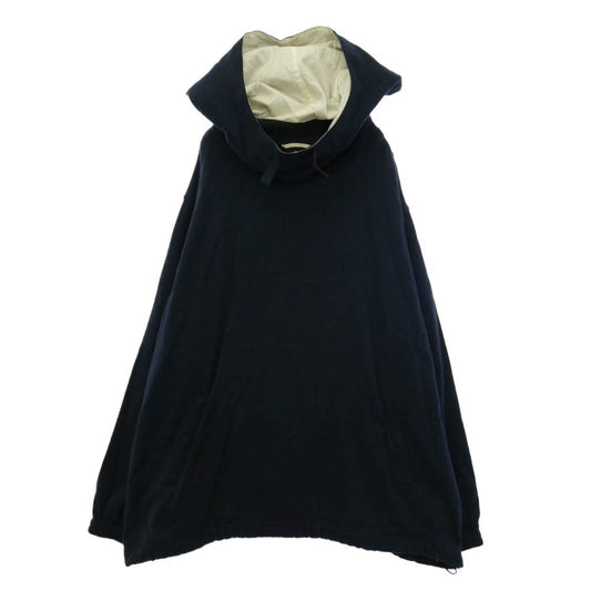 ナナミカ SUHF369 Cotton Wool Twill Hooded Pullover Parka コットン ウール ツイル フーデッド プルオーバー パーカー フーディー ネイビー系 XL【中古】