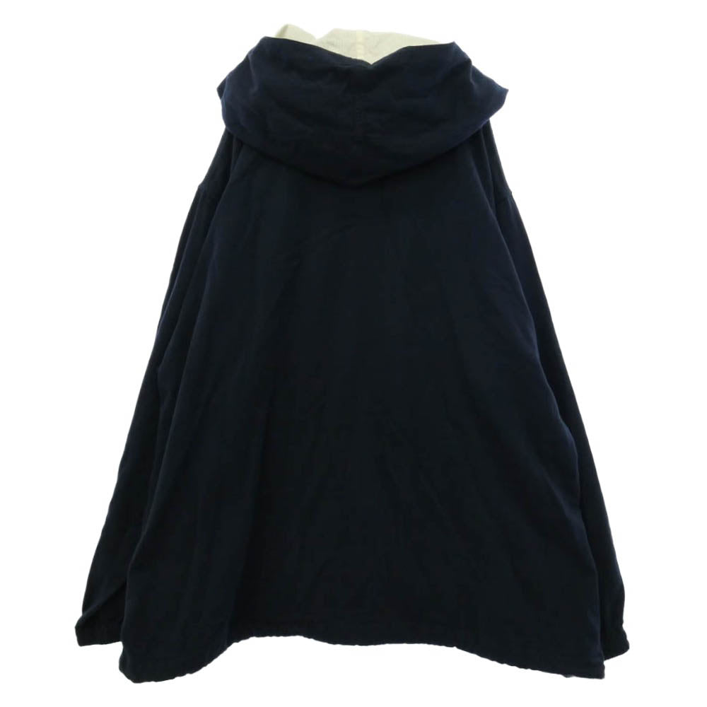 ナナミカ SUHF369 Cotton Wool Twill Hooded Pullover Parka コットン ウール ツイル フーデッド プルオーバー パーカー フーディー ネイビー系 XL【中古】