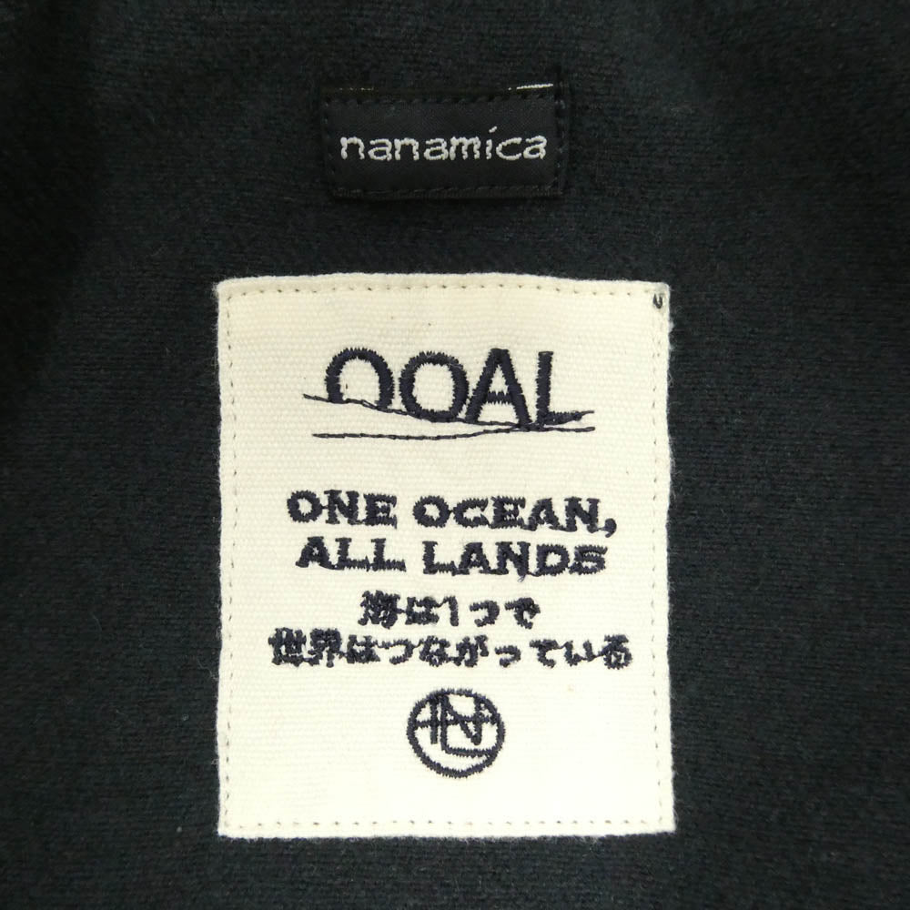 ナナミカ SUHF369 Cotton Wool Twill Hooded Pullover Parka コットン ウール ツイル フーデッド プルオーバー パーカー フーディー ネイビー系 XL【中古】