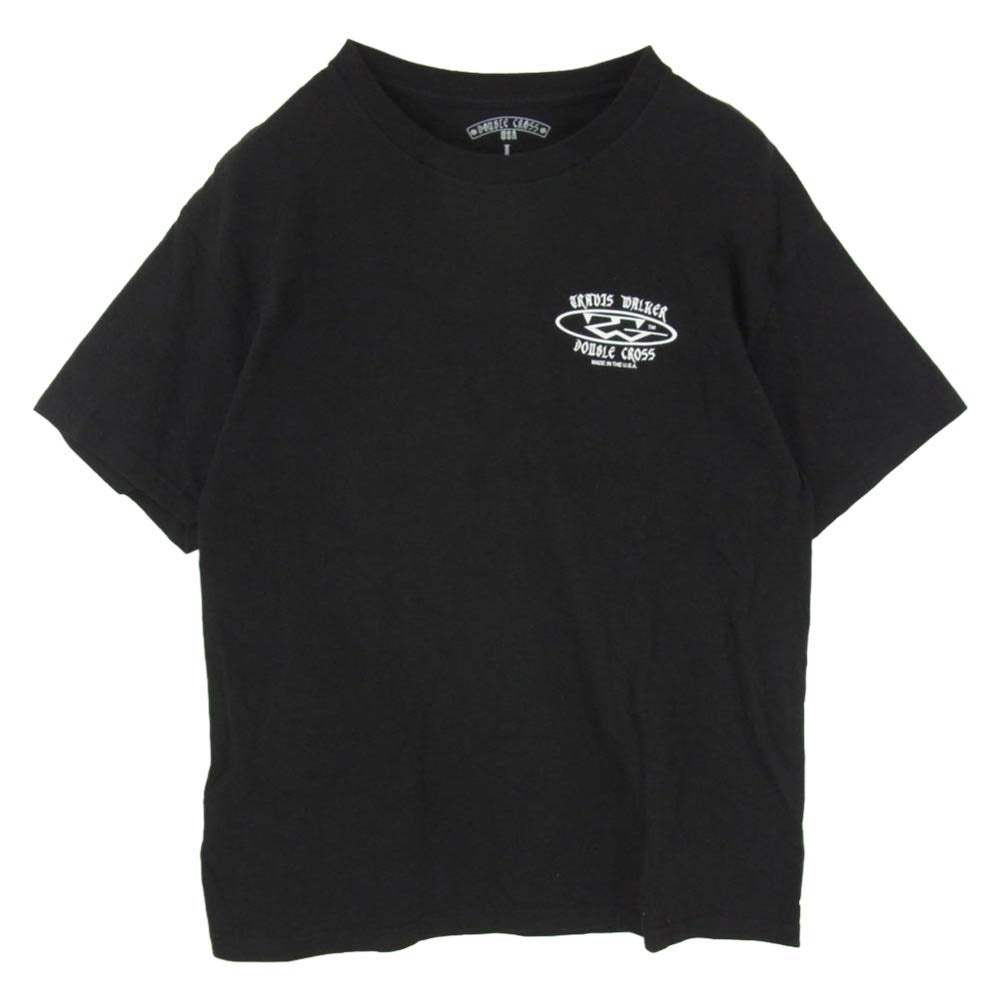 TRAVIS WALKER トラヴィスワーカー ダブルクロス トリプルスカル ショートスリーブ 半袖 プリント Tシャツ ブラック系 L【中古】