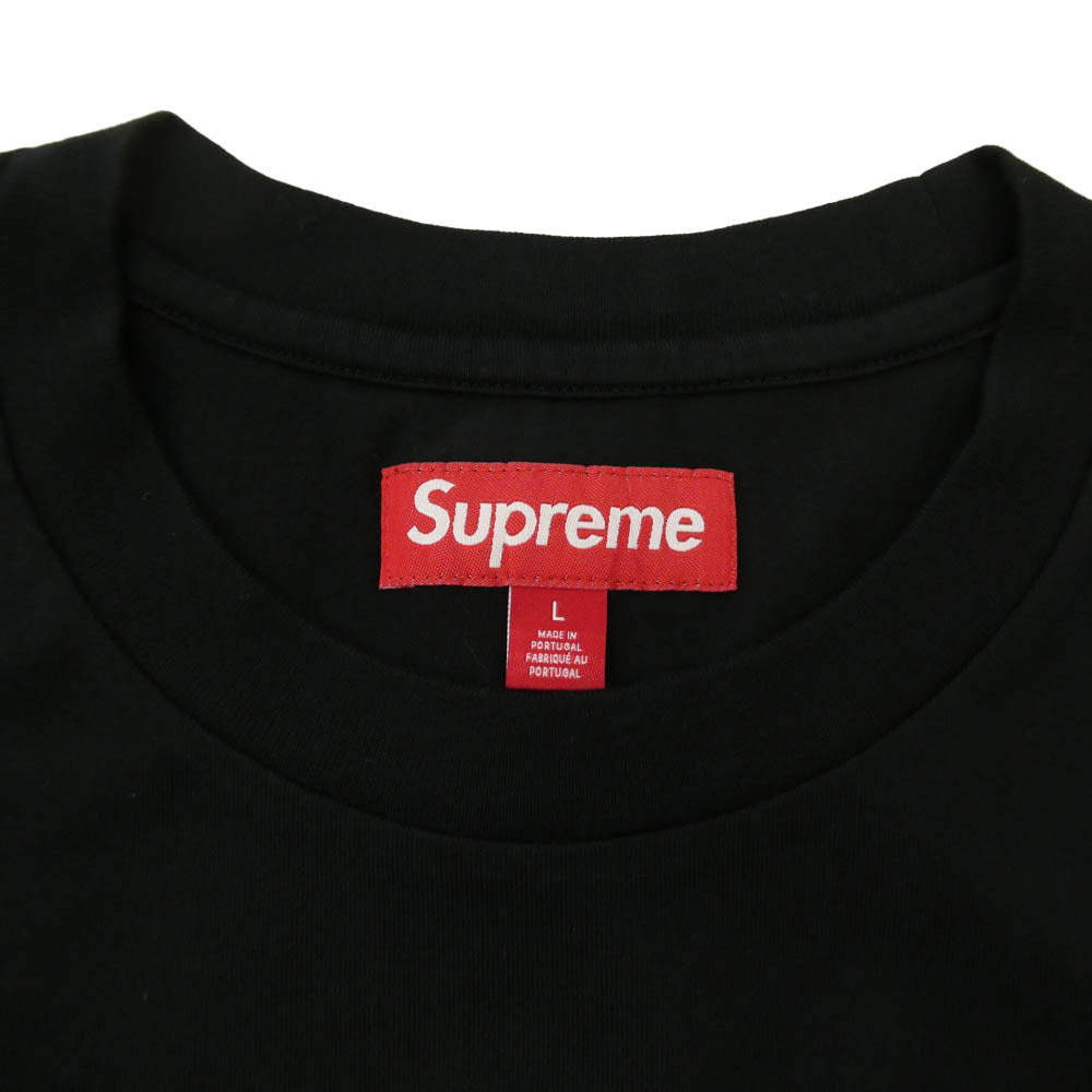 Supreme シュプリーム 25AW Intarsia Sleeve L/S Top インターシャ スリーブ 長袖 Tシャツ カットソー ブラック系 L【極上美品】【中古】