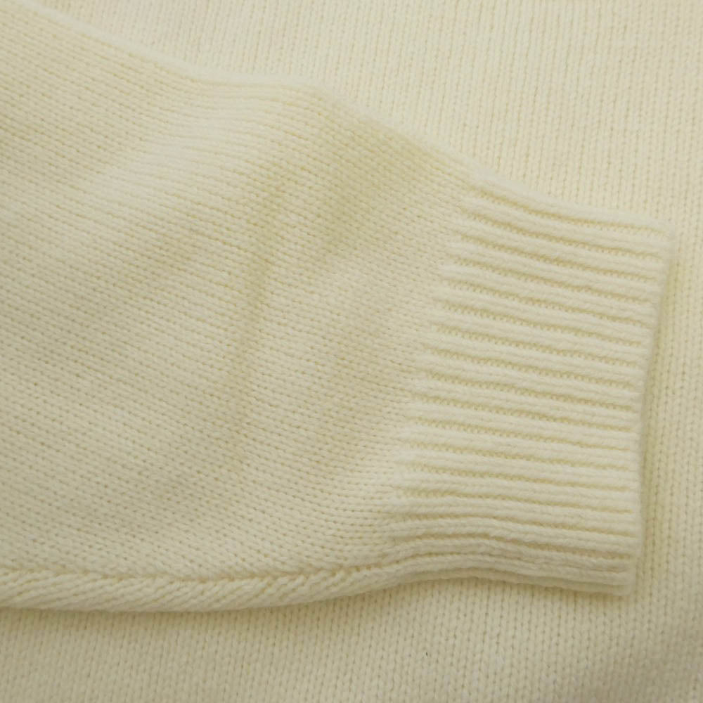 Supreme シュプリーム 25AW Angora Script Sweater アンゴラ スクリプトロゴ クルーネック ニット ホワイト系 L【極上美品】【中古】