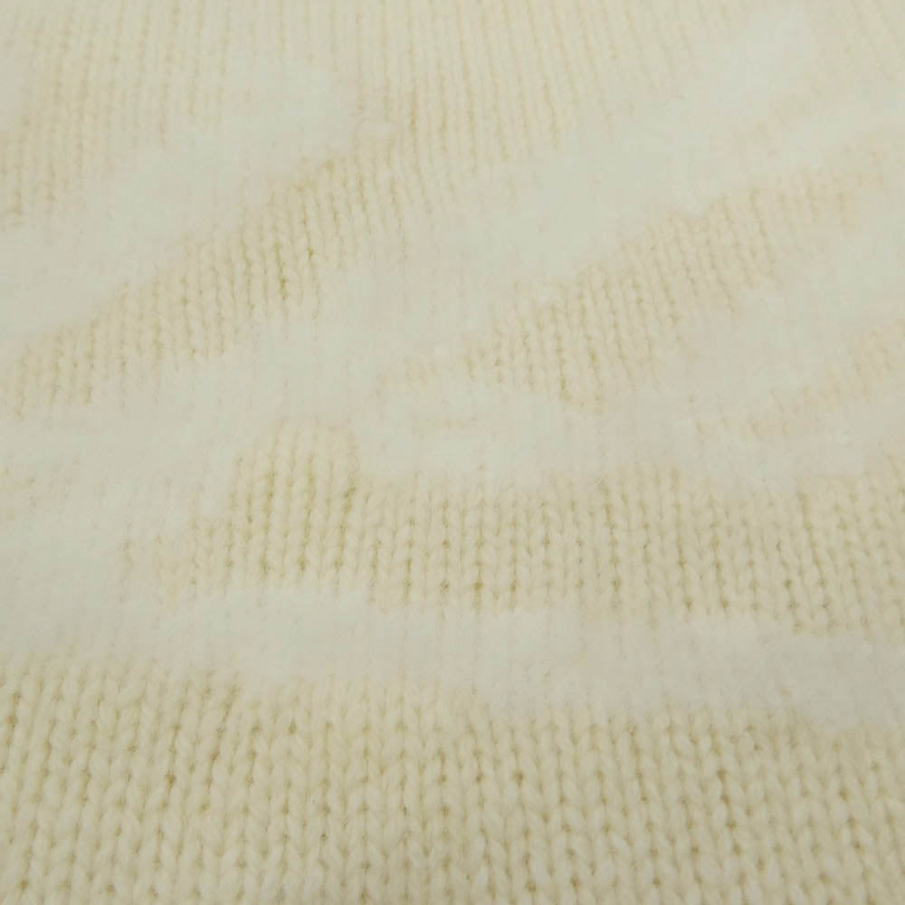 Supreme シュプリーム 25AW Angora Script Sweater アンゴラ スクリプトロゴ クルーネック ニット ホワイト系 L【極上美品】【中古】