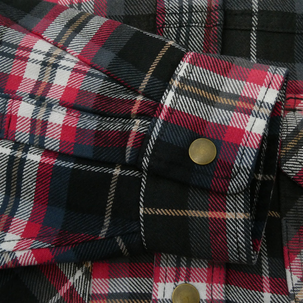 Supreme シュプリーム Dickies ディッキーズ 25AW × Dickies Lined Zip Up Hooded Flannel Shirt チェック柄 ジップアップ フーデッド 長袖 フランネルシャツ レッド系 M【新古品】【未使用】【中古】