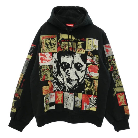Supreme シュプリーム 25AW × The Exorcist Hooded Sweatshirt エクソシスト フロントプリント プルオーバーパーカー フーディー ブラック系 XL【新古品】【未使用】【中古】