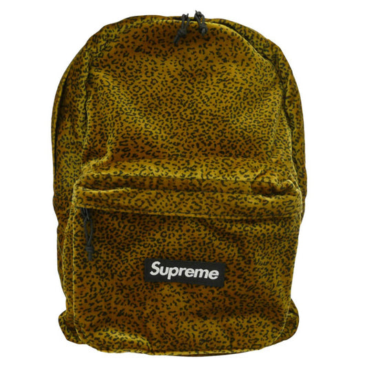 Supreme シュプリーム 25AW Velvet Backpack Tan Leopard ベルベット レオパード バックパック リュックサック イエロー系【新古品】【未使用】【中古】