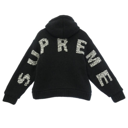 Supreme シュプリーム 25AW Faux Shearling Lined Zip Up Hooded Sweater ジップアップ ニット パーカー ブラック系 M【新古品】【未使用】【中古】