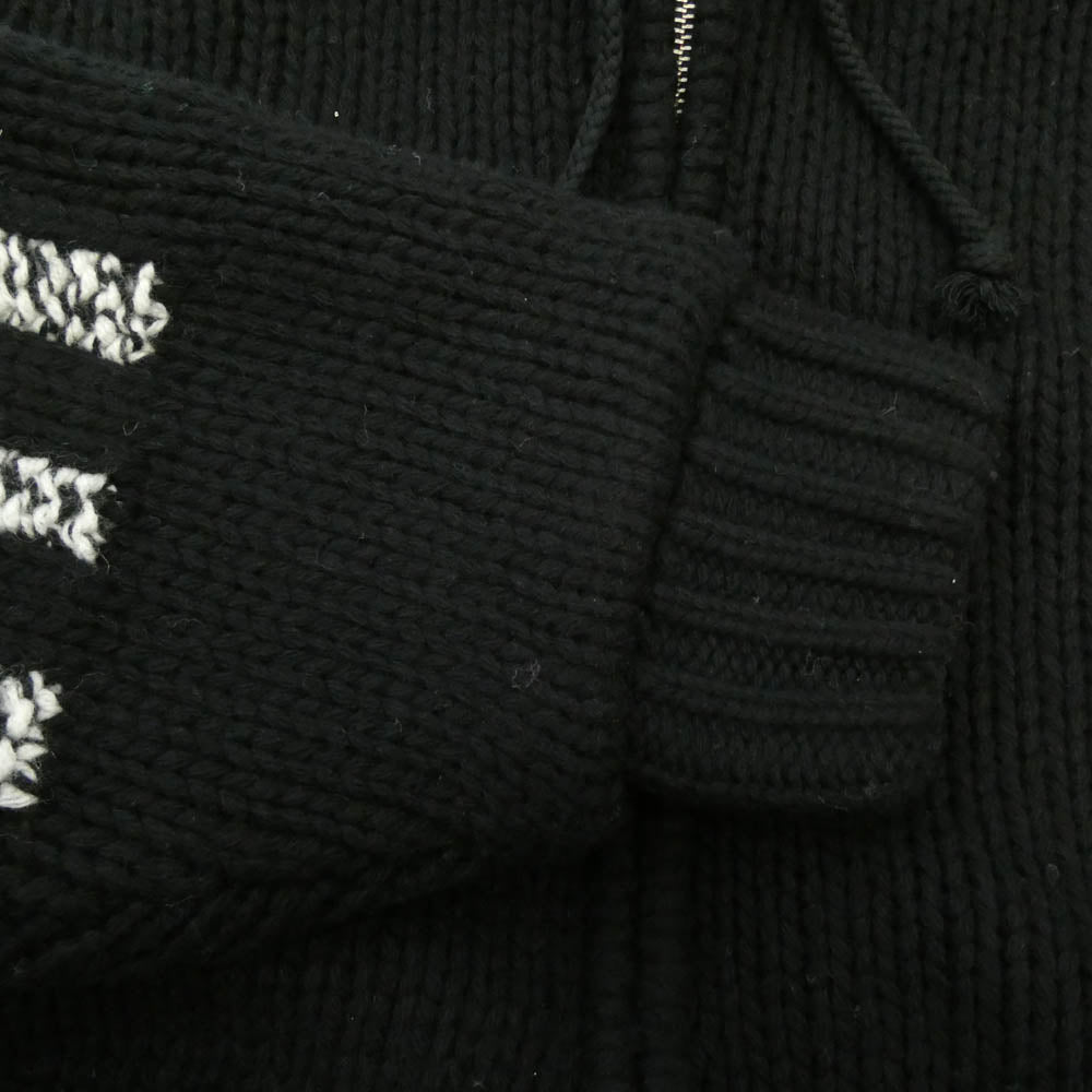 Supreme シュプリーム 25AW Faux Shearling Lined Zip Up Hooded Sweater ジップアップ ニット パーカー ブラック系 M【新古品】【未使用】【中古】