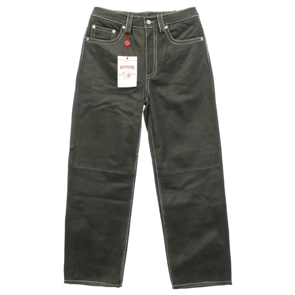 Supreme シュプリーム TRUE RELIGION トゥルーレリジョン 25AW True Religion トゥルーレリジョン Loose Fit Leather Pant ルーズフィット レザー パンツ ブラック系 30【新古品】【未使用】【中古】