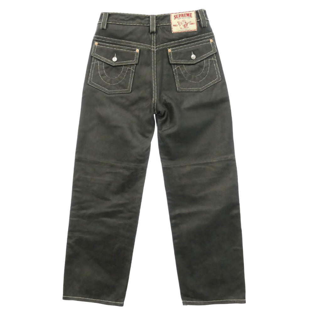 Supreme シュプリーム TRUE RELIGION トゥルーレリジョン 25AW True Religion トゥルーレリジョン Loose Fit Leather Pant ルーズフィット レザー パンツ ブラック系 30【新古品】【未使用】【中古】