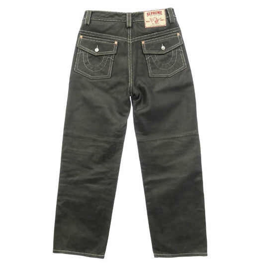 Supreme シュプリーム TRUE RELIGION トゥルーレリジョン 25AW True Religion トゥルーレリジョン Loose Fit Leather Pant ルーズフィット レザー パンツ ブラック系 30【新古品】【未使用】【中古】