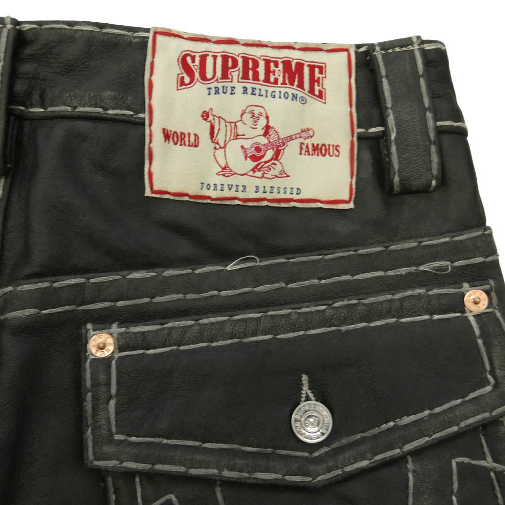 Supreme シュプリーム TRUE RELIGION トゥルーレリジョン 25AW True Religion トゥルーレリジョン Loose Fit Leather Pant ルーズフィット レザー パンツ ブラック系 30【新古品】【未使用】【中古】
