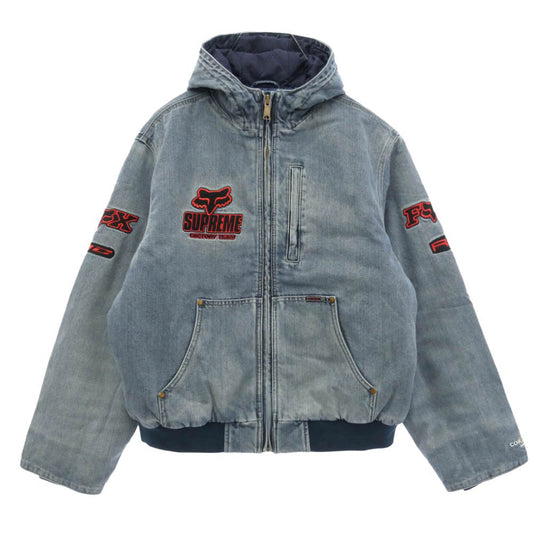 Supreme シュプリーム 25AW × Fox Racing Hooded Work Jacket フォックス レーシング フード ワークジャケット ブルゾン インディゴブルー系 L【新古品】【未使用】【中古】
