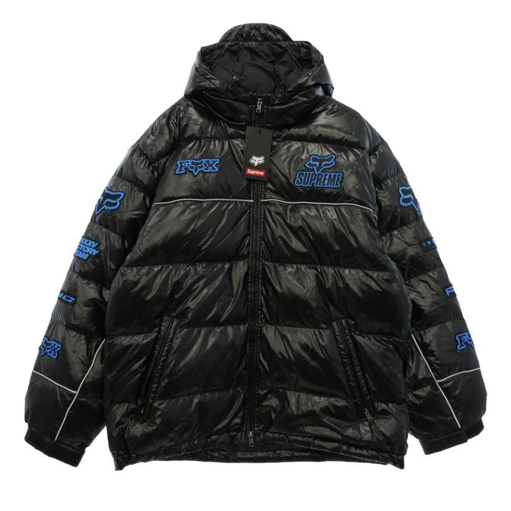 Supreme シュプリーム 25AW × Fox Racing フォックスレーシング Shiny Down Puffer Jacket シャイニー ダウン パファー ジャケット ブラック系 XL【新古品】【未使用】【中古】