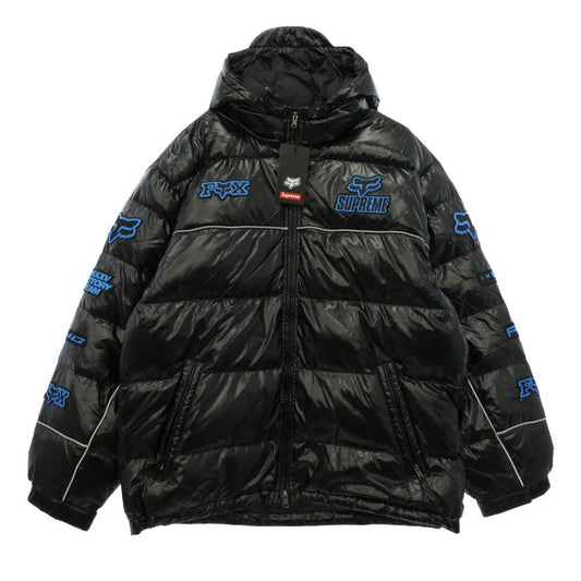 Supreme シュプリーム 25AW × Fox Racing フォックスレーシング Shiny Down Puffer Jacket シャイニー ダウン パファー ジャケット ブラック系 XL【新古品】【未使用】【中古】