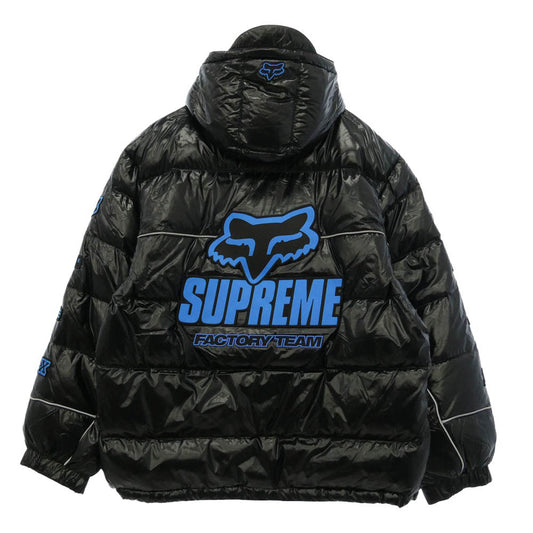 Supreme シュプリーム 25AW × Fox Racing フォックスレーシング Shiny Down Puffer Jacket シャイニー ダウン パファー ジャケット ブラック系 XL【新古品】【未使用】【中古】