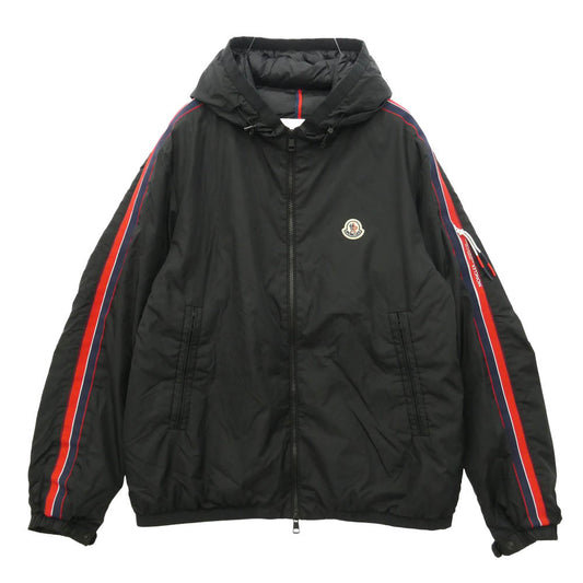 MONCLER モンクレール H10911A00005 モンクレールジャパンタグ NECKER GIUBBOTTO トリコロールサイドライン ナイロン ダウン ジャケット ブルゾン ブラック系 999 3【中古】