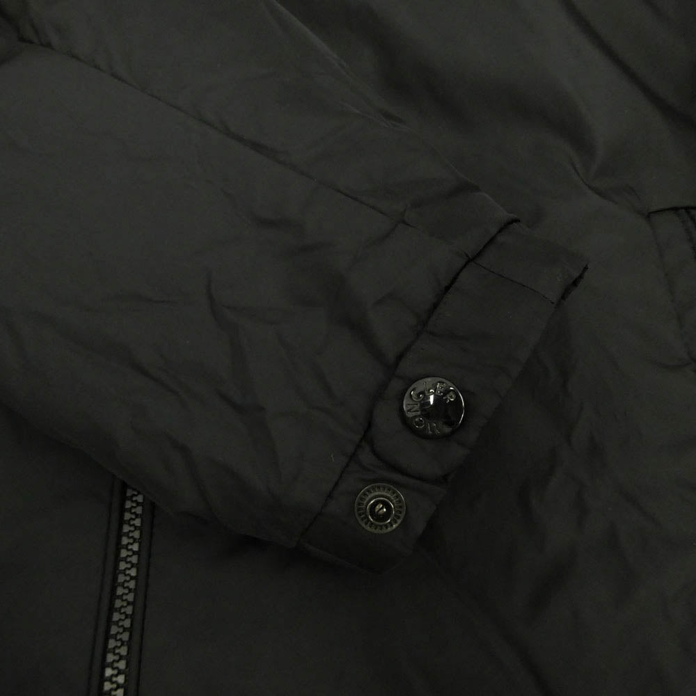 MONCLER モンクレール H10911A00005 モンクレールジャパンタグ NECKER GIUBBOTTO トリコロールサイドライン ナイロン ダウン ジャケット ブルゾン ブラック系 999 3【中古】