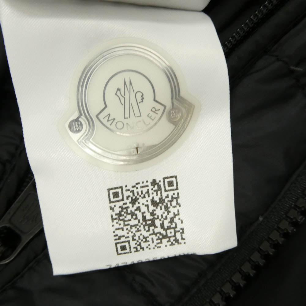 MONCLER モンクレール H10911A00005 モンクレールジャパンタグ NECKER GIUBBOTTO トリコロールサイドライン ナイロン ダウン ジャケット ブルゾン ブラック系 999 3【中古】