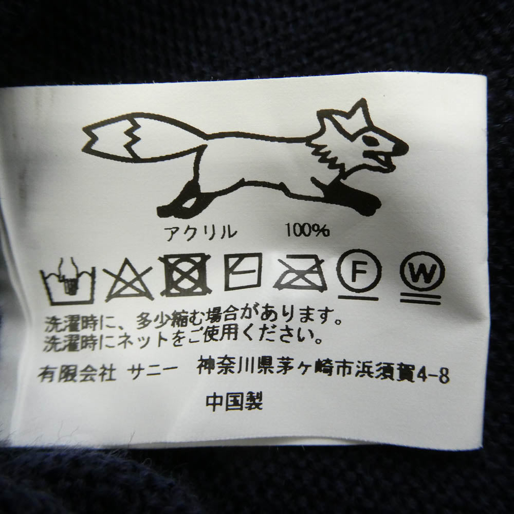 ペニーズ THE FOX COLLECTION フォックスコレクション 刺繍 カーディガン ネイビー系 L【中古】