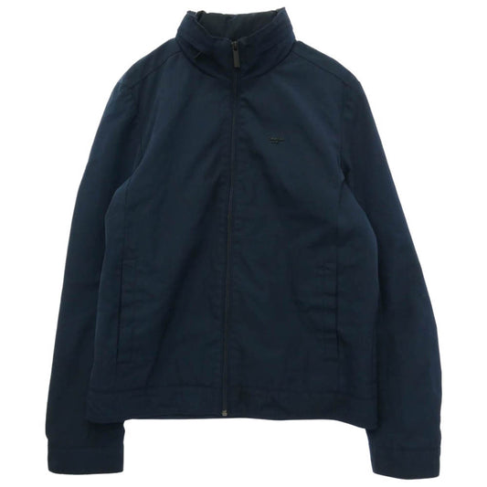 CALVIN KLEIN カルバンクライン 40FO-200-410-0 ロゴプレート ジップアップ スタンドカラー ジャケット ブルゾン ネイビー系 S【中古】