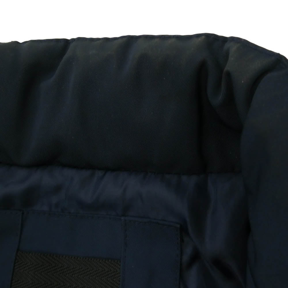 CALVIN KLEIN カルバンクライン 40FO-200-410-0 ロゴプレート ジップアップ スタンドカラー ジャケット ブルゾン ネイビー系 S【中古】