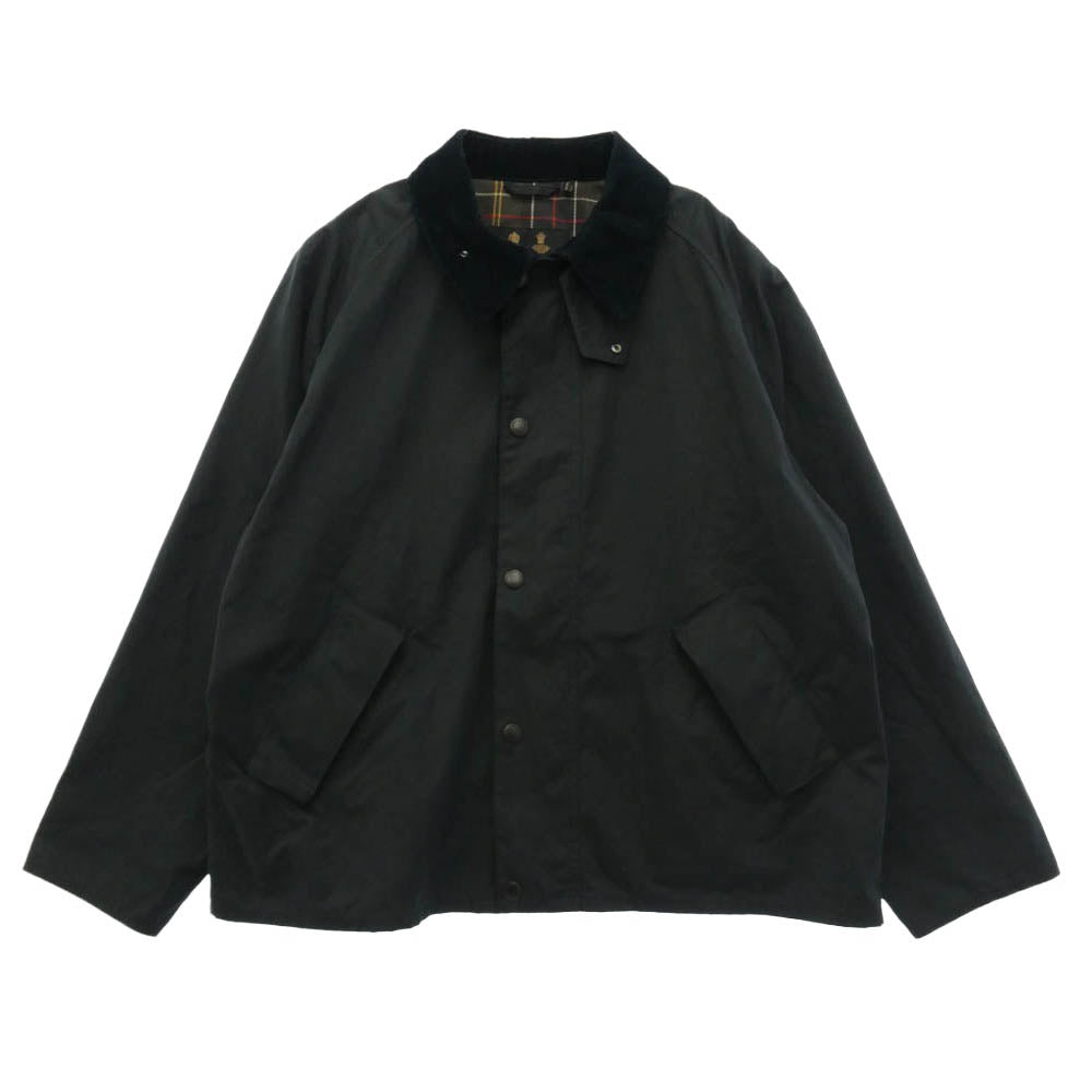Barbour バブアー 23SS 231MCA0931 TRANSPORT PEACH SKIN ピーチスキン ノンワックス トランスポート ジャケット ブラック系 42【中古】