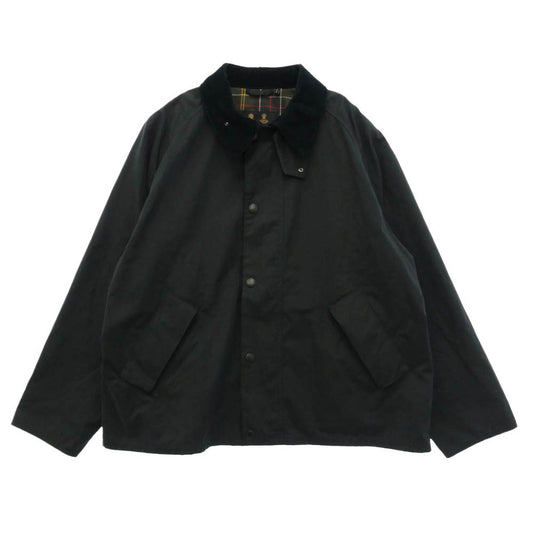 Barbour バブアー 23SS 231MCA0931 TRANSPORT PEACH SKIN ピーチスキン ノンワックス トランスポート ジャケット ブラック系 42【中古】