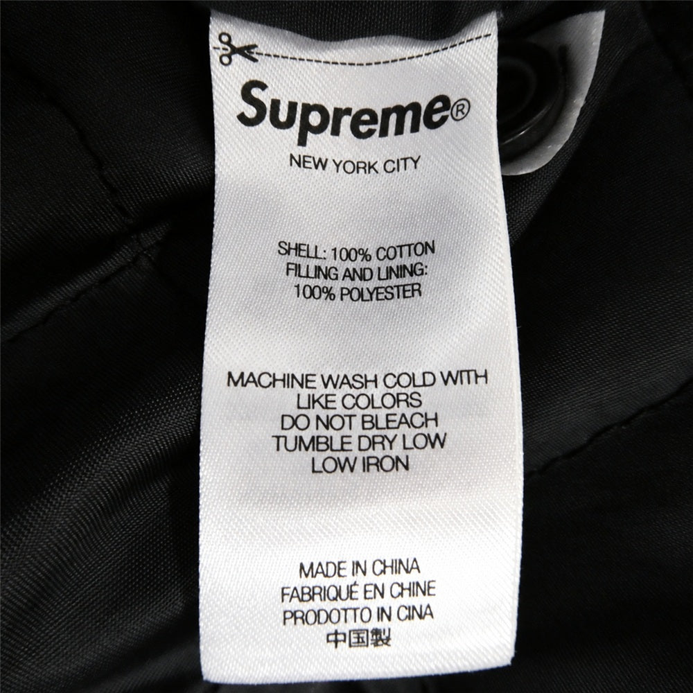 Supreme シュプリーム 24AW Quilted Plaid Shirt キルテッド プレイド コットン チェック 長袖シャツ グレー系 L【中古】