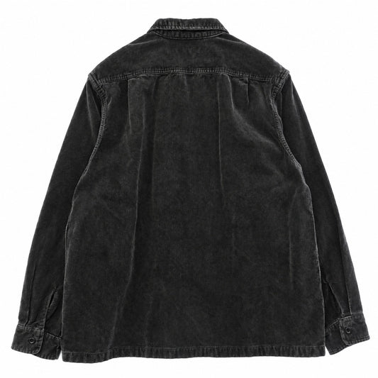 Supreme シュプリーム 24SS Washed Corduroy Zip Up Shirt ウォシュド コーデュロイ ジップアップ コットン 長袖シャツ ブルゾン ジャケット ダークブラウン系 L【中古】