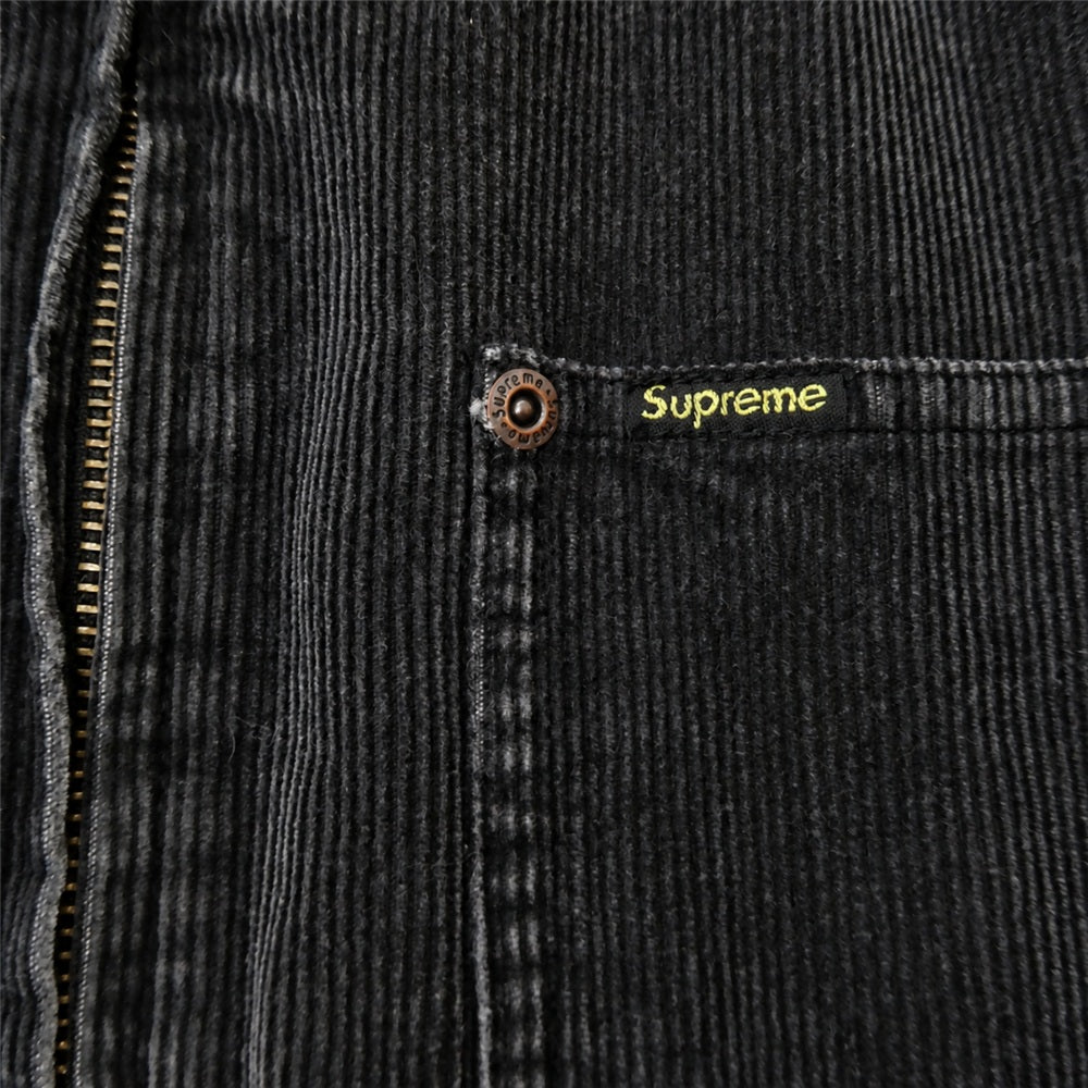 Supreme シュプリーム 24SS Washed Corduroy Zip Up Shirt ウォシュド コーデュロイ ジップアップ コットン 長袖シャツ ブルゾン ジャケット ダークブラウン系 L【中古】