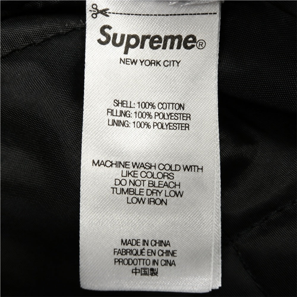 Supreme シュプリーム 24SS Quilted Flannel Snap Shirt キルテッド コットン チェック フランネル スナップ 長袖シャツ グレー系 L【中古】