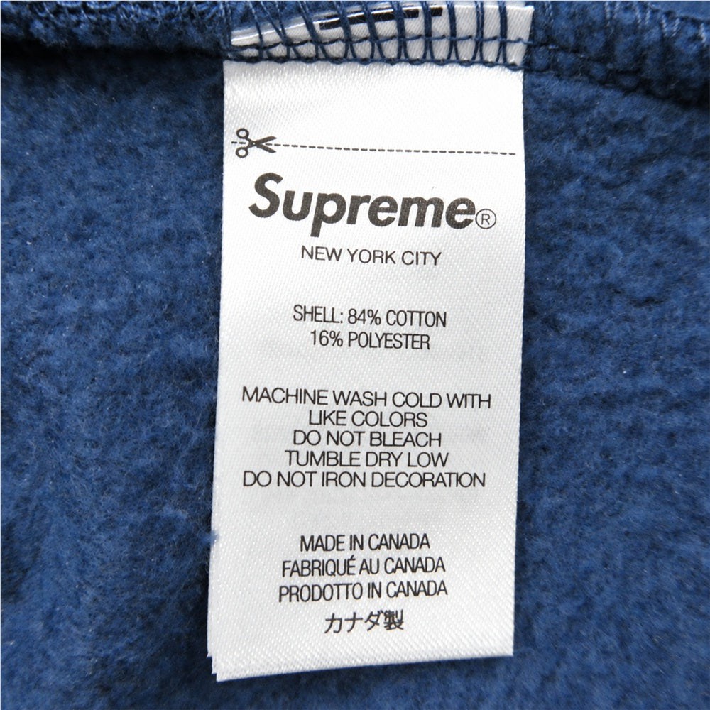 Supreme シュプリーム 25SS Small Box Hooded Sweatshirt スモール ボックス ロゴ フーデッド プルオーバー スウェットシャツ フーディー パーカー ブルー系 L【中古】