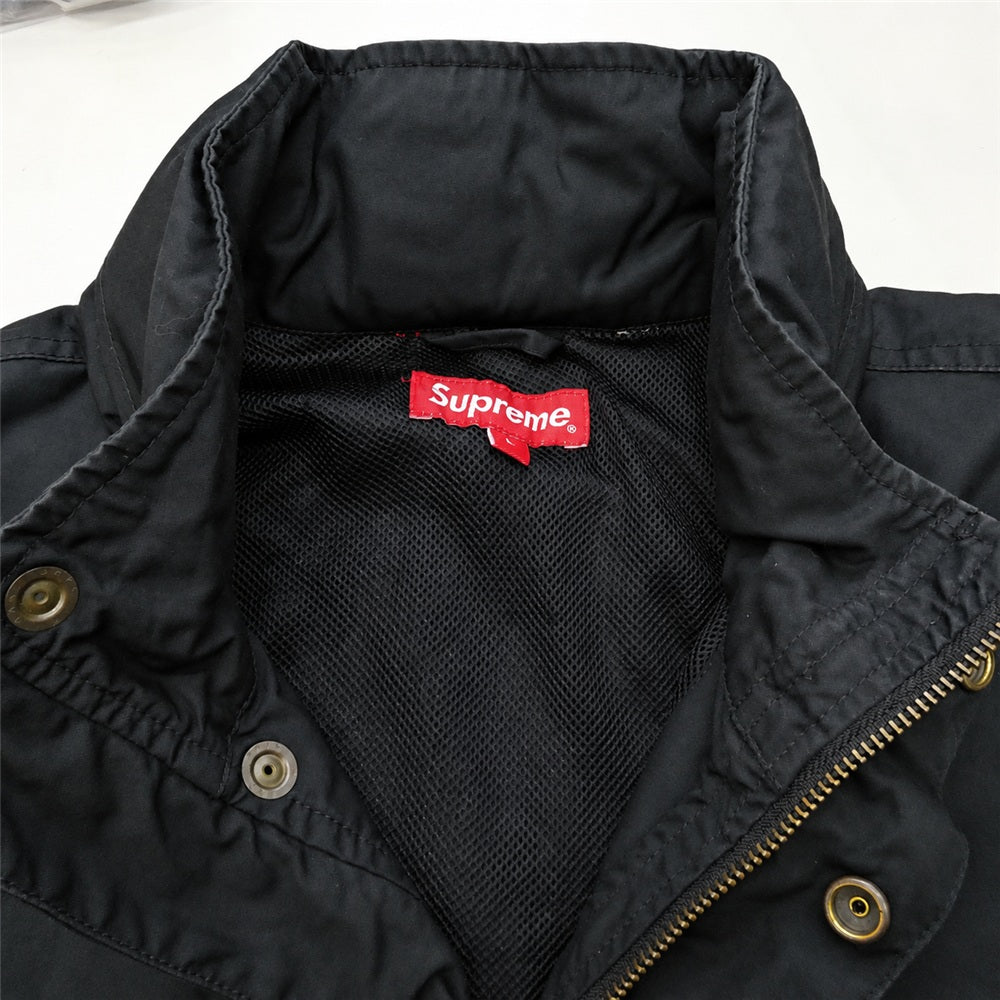 Supreme シュプリーム 19SS Highland Jacket ハイランド ジャケット コットン フード付き マウンテンパーカー ブラック系 L【中古】