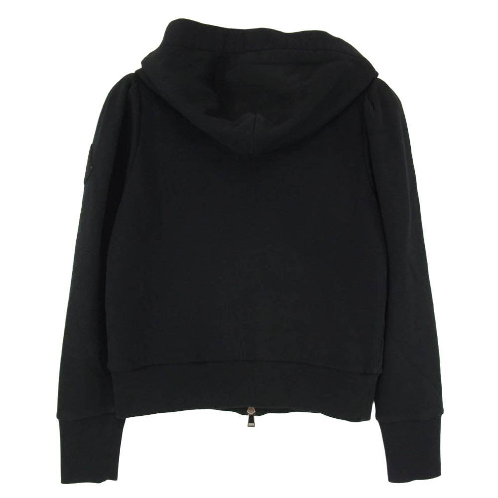 MONCLER モンクレール E20938461500 MAGLIA CARDIGAN ロゴ ワッペン ジップアップ パーカー ブラック系 999 XS【中古】
