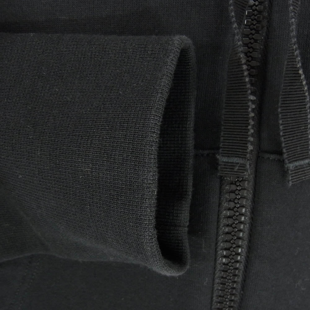 MONCLER モンクレール E20938461500 MAGLIA CARDIGAN ロゴ ワッペン ジップアップ パーカー ブラック系 999 XS【中古】