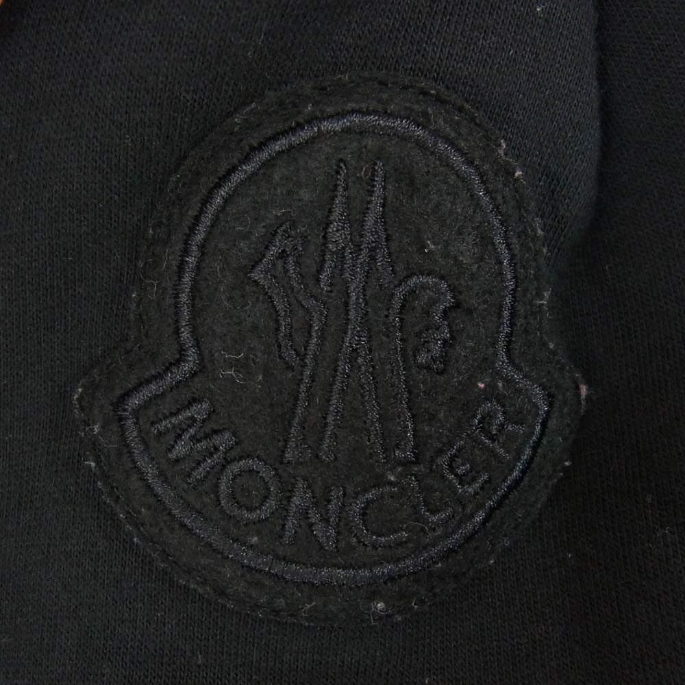 MONCLER モンクレール E20938461500 MAGLIA CARDIGAN ロゴ ワッペン ジップアップ パーカー ブラック系 999 XS【中古】