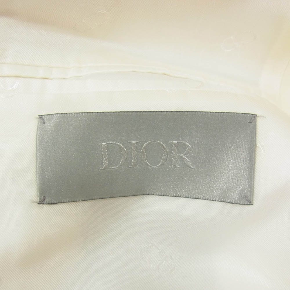 DIOR HOMME ディオールオム 943C204A1800 ウール ダブル テーラード ジャケット オフホワイト系 44【中古】