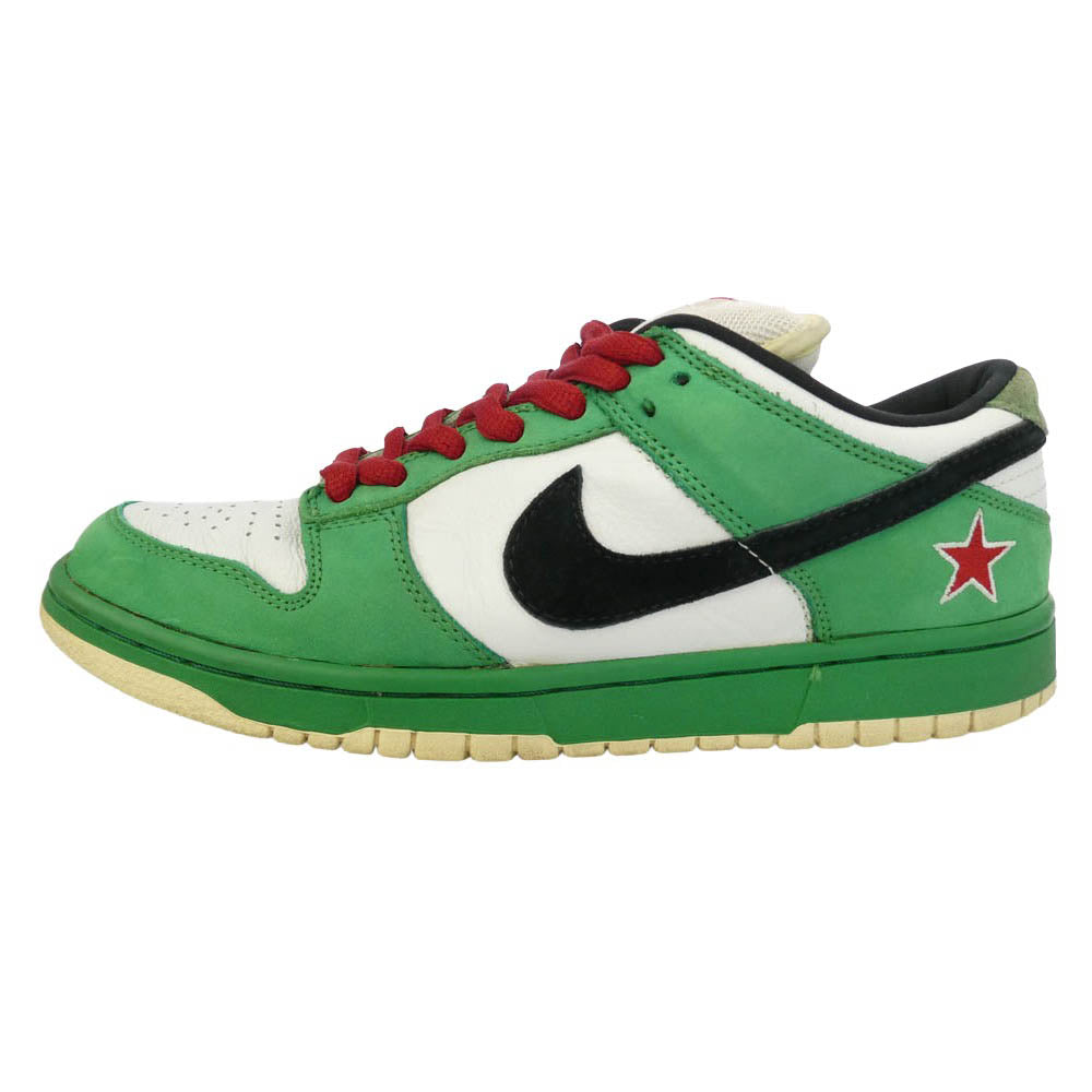 NIKE ナイキ 304292-302 【フェイクバスターズ鑑定済】観賞用 SB Dunk Low Heineken SB ダンク ハイネケン スニーカー グリーン系 27cm【中古】