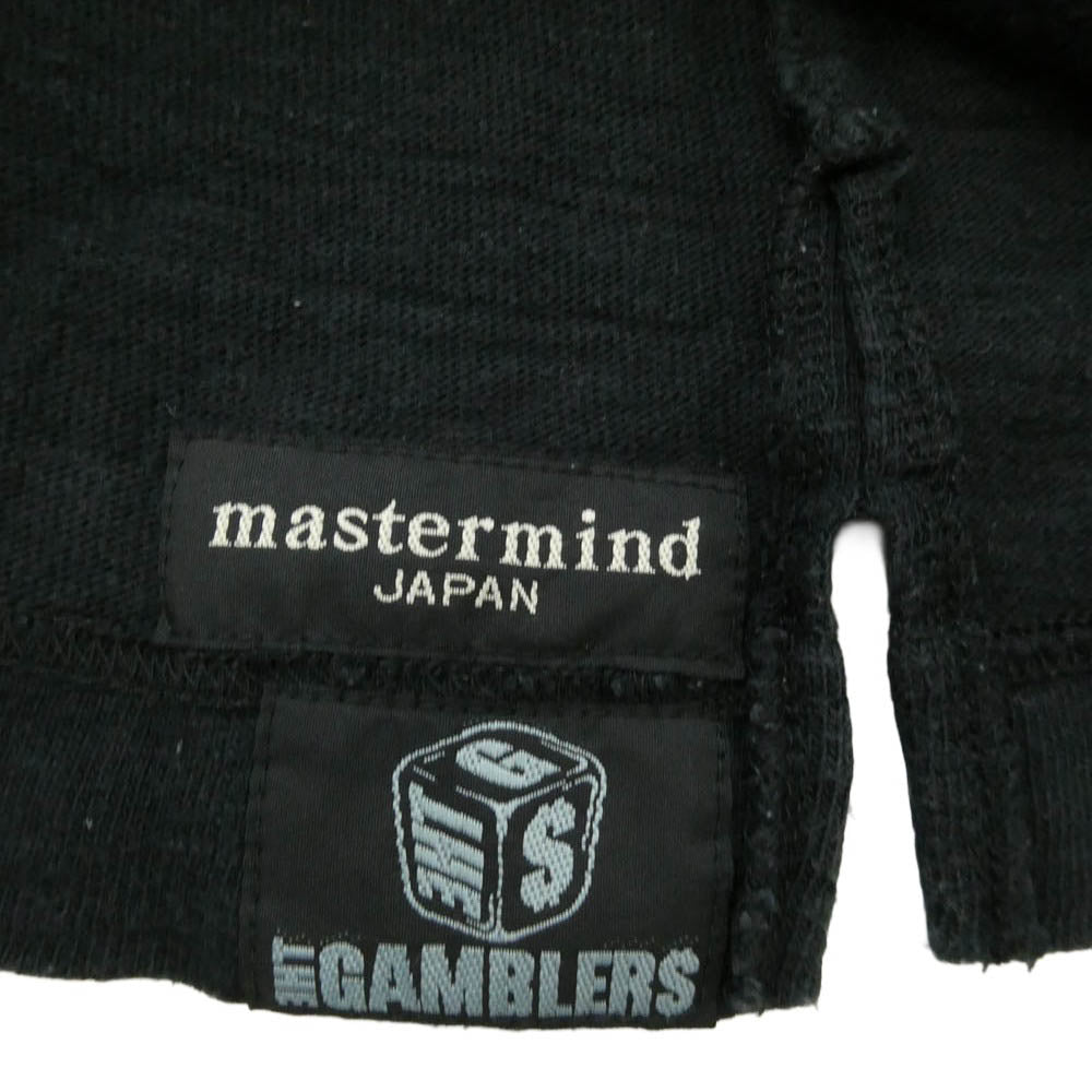 mastermind JAPAN マスターマインドジャパン 31135 STRAIGHT TO ROCK THE GAMBLERS トランプ柄 クルーネック 半袖 Tシャツ ブラック系 M【中古】