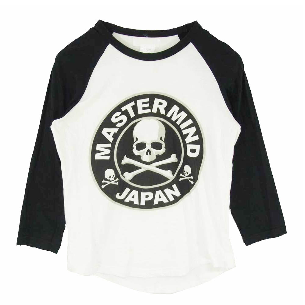mastermind JAPAN マスターマインドジャパン MY-TS55-020 サークル スカル プリント 七分丈 ラグラン Tシャツ ブラック系 オフホワイト系 S【中古】