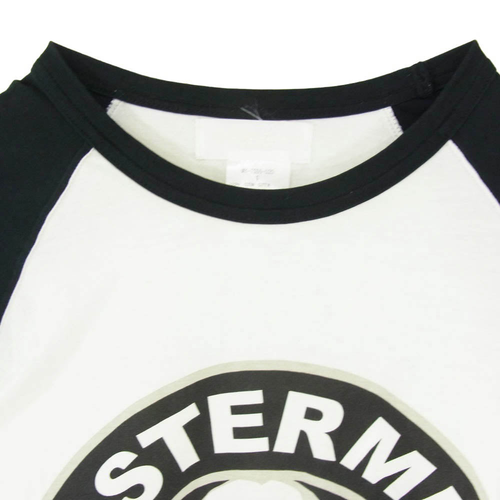 mastermind JAPAN マスターマインドジャパン MY-TS55-020 サークル スカル プリント 七分丈 ラグラン Tシャツ ブラック系 オフホワイト系 S【中古】