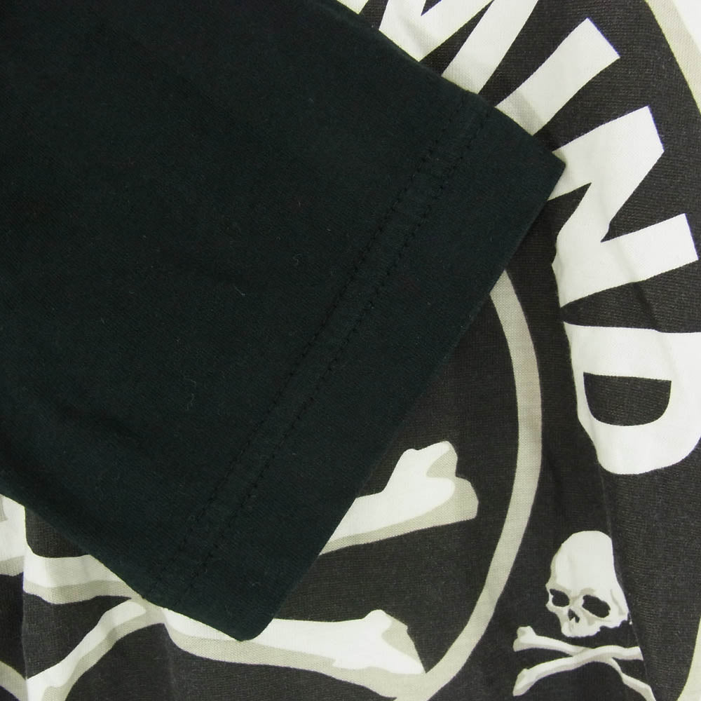 mastermind JAPAN マスターマインドジャパン MY-TS55-020 サークル スカル プリント 七分丈 ラグラン Tシャツ ブラック系 オフホワイト系 S【中古】